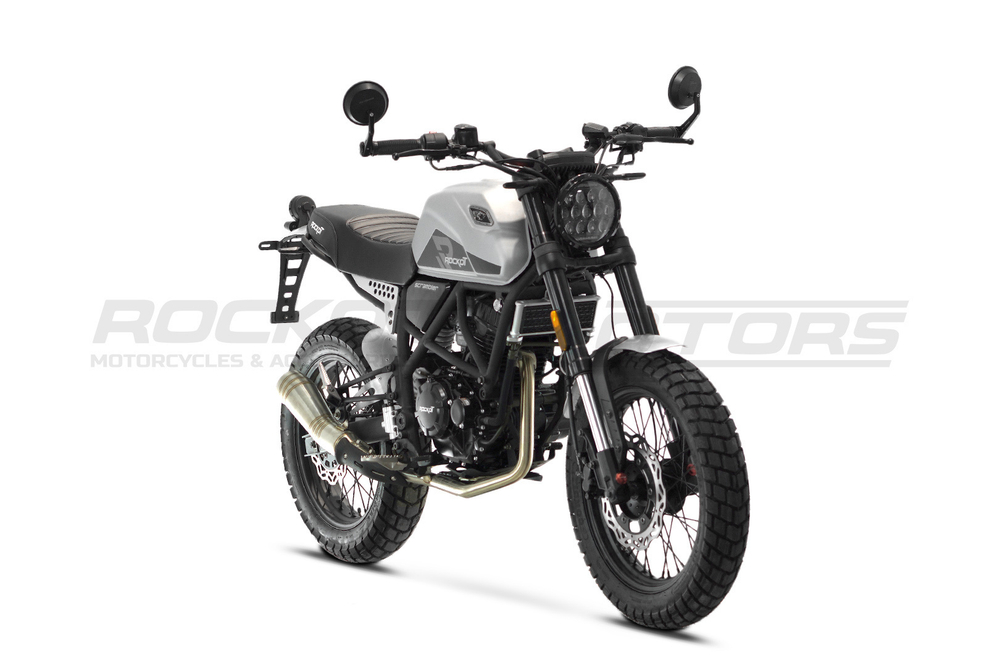 Мотоцикл дорожный ROCKOT SCRAMBLER (серый)