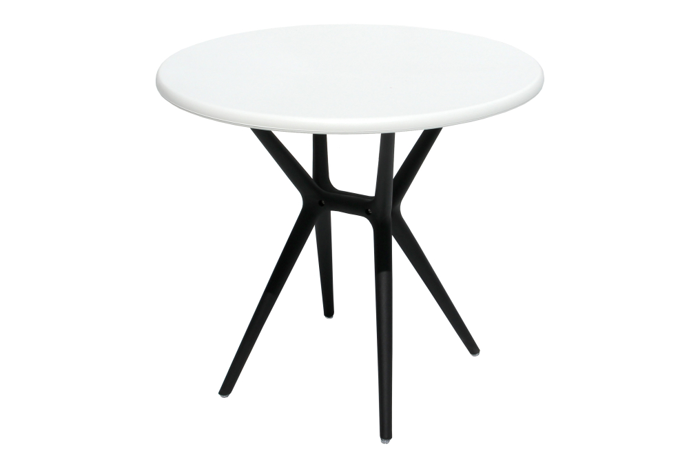 Стол пластиковый Stepp ТЕОРИ круглый (белый с черными ножками)