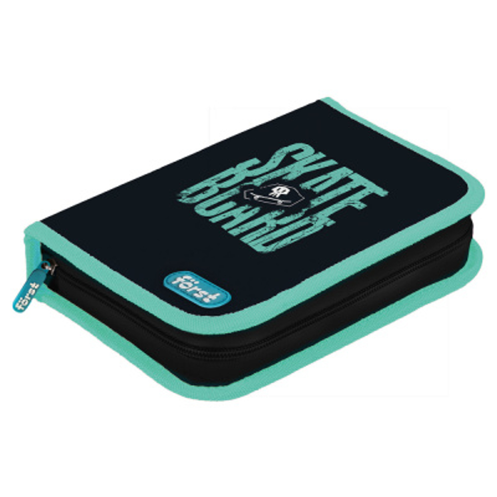 Пенал 1 отделение, 200*140*40 Först "Skateboard", дополнительная откидная секция