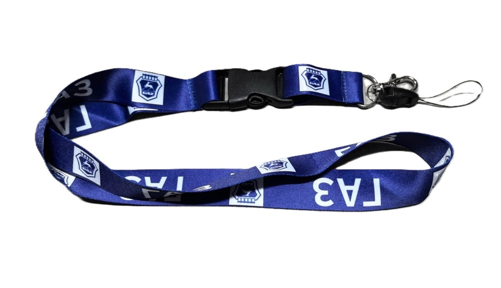 ГАЗ (синий) / Брелок, шнурок для ключей на шею ГАЗ, ланъярд, крафт, синий (1 шт)