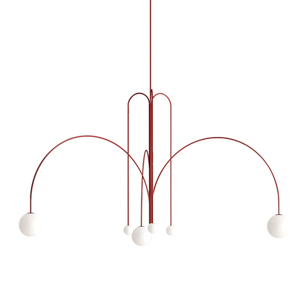 Потолочный дизайнерский светильник Spring by Michael Anastassiades (красный)