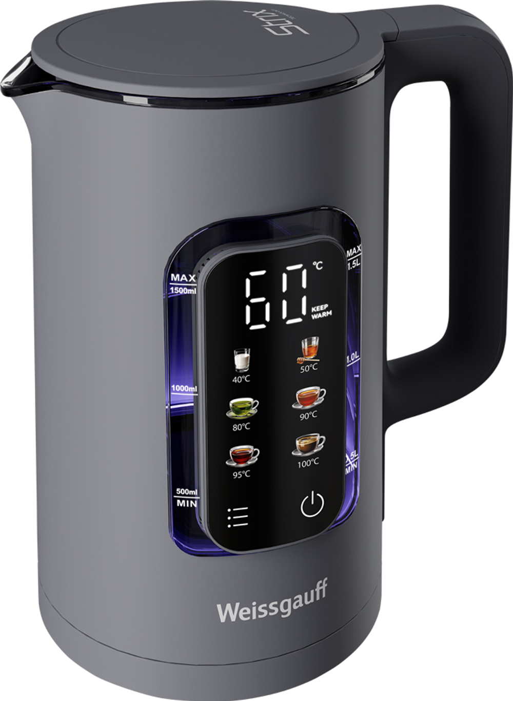Электрочайник Weissgauff WK 1500 Dt Touch BodyCool (q)