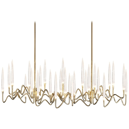 Люстра Il Pezzo Chandelier Brass And Crystals L150 By Imperiumloft