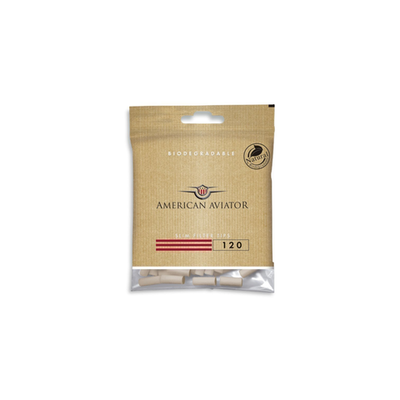 !Фильтры для сигарет "American Aviator" 6mm Slim Bio 120шт