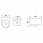 Унитаз подвесной CeruttiSpa OGLIO Aria MB CT9239 безободковый, с крышкой микролифт, черный матовый
