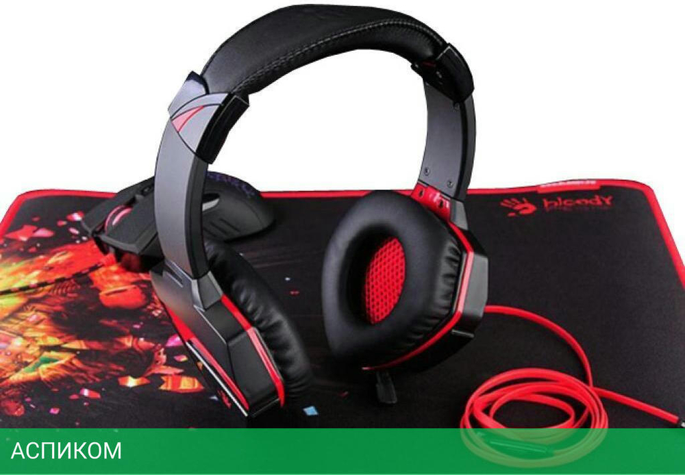 Наушники A4Tech Bloody G500 черный/красный