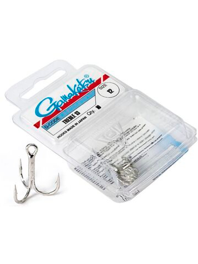 Крючки-тройники Gamakatsu 13N TREBLE HOOKS NICKEL размер 12 (упк.10шт.)