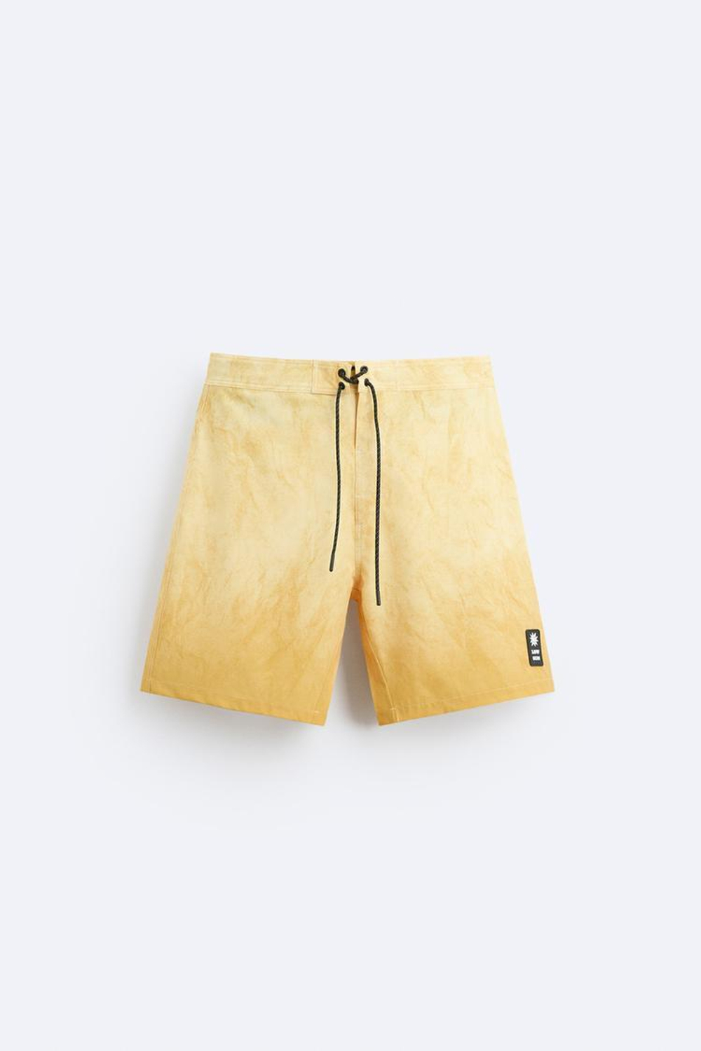 ZARA ДЛИННЫЕ ПЛАВКИ С ПРИНТОМ В ВИДЕ БРЫЗГ, ПАСТЕЛЬНО-ЖЕЛТЫЙ