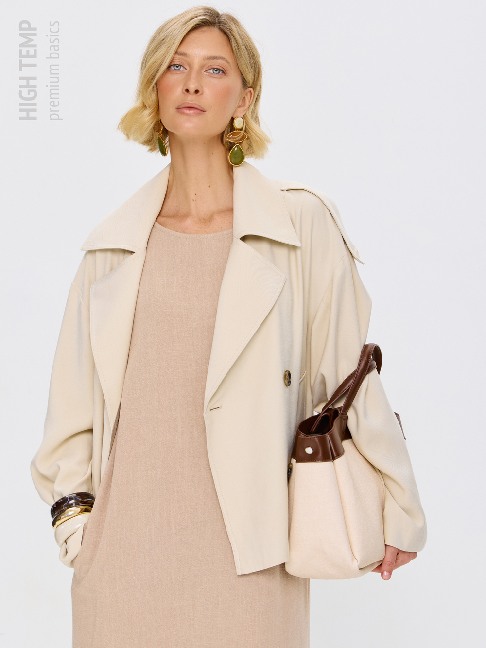 Льняной сарафан макси с карманами