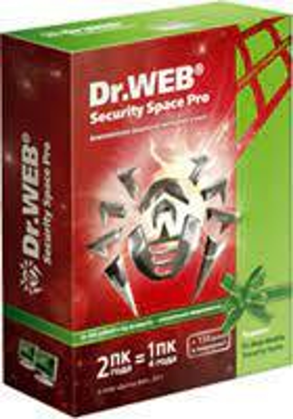 Коробочная версия ПО DRWEB Antivirus 1year 2PCs