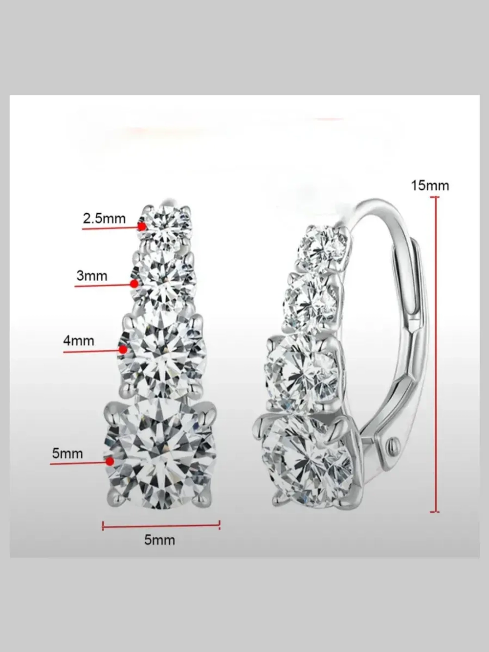 Серьги с муассанитами