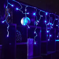 ULD-B2005-048-DTA BLUE IP20 Бахрома светодиодная. 2м. 48 светодиодов. Синий свет. Провод прозрачный. ТМ Uniel