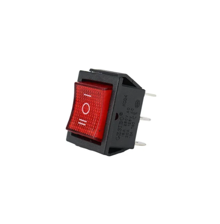 Выключатель ON/OFF/ON 6-конт. 16A-250В KCD4 Красный