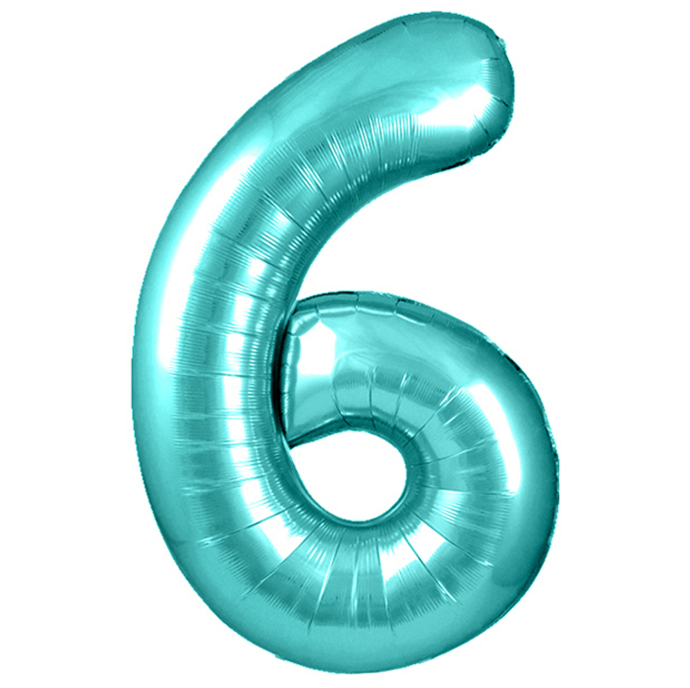 Цифра 6 Бирюзовый 40" ж77