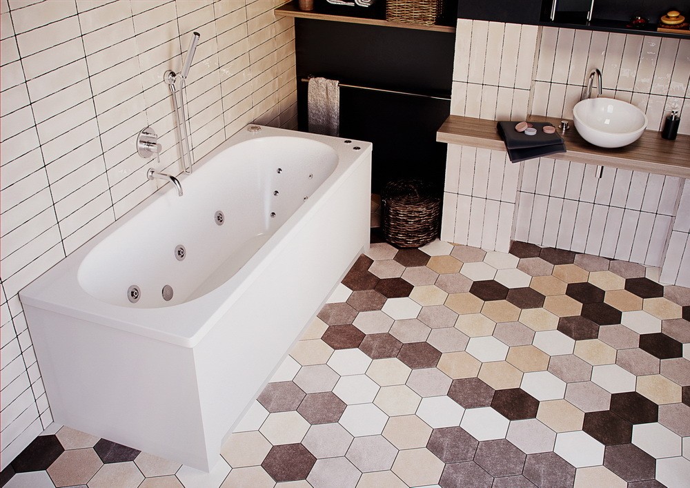 Акриловая ванна Aquatek (Акватек) Оберон 180x80, с каркасом, с фронтальной панелью, со сливом-переливом