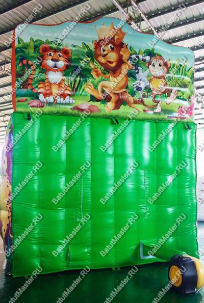 Надувной батут "Мир сафари" с цветным полом 8*4*5 м,