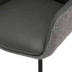 Стул Allar, экокожа, рогожка, серый