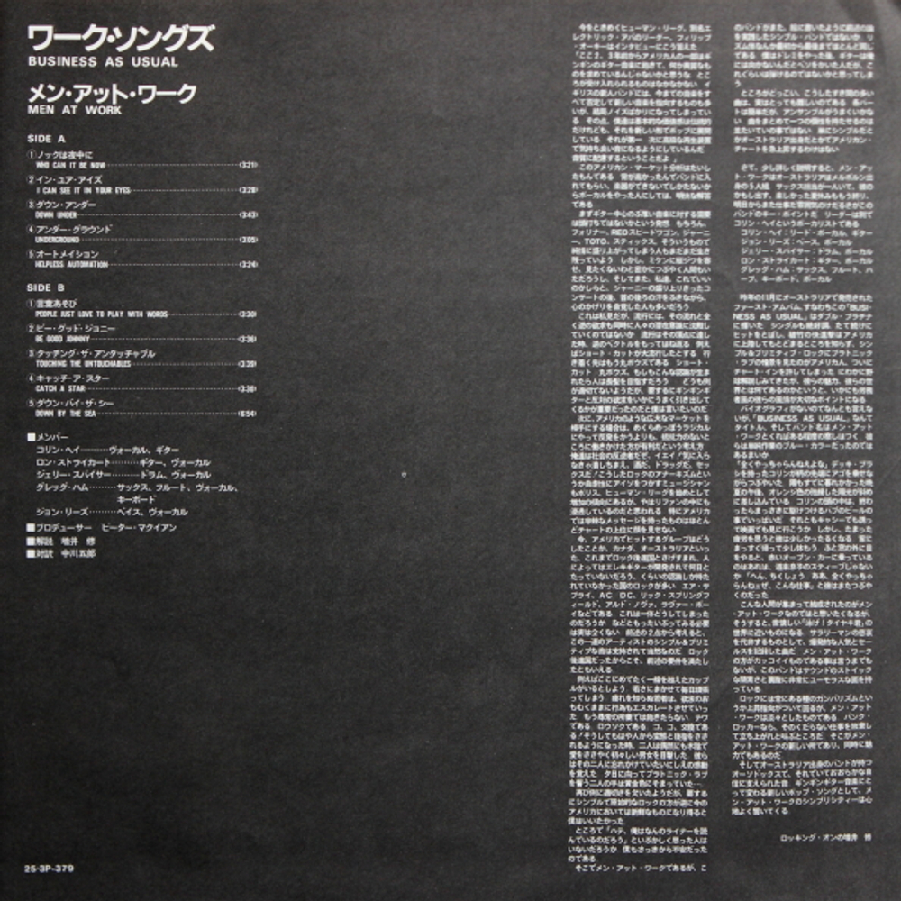 Men At Work / Business As Usual (LP)