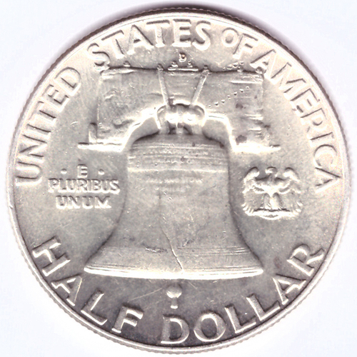 1/2 доллара 1963 (D). США (Франклин). VF-XF
