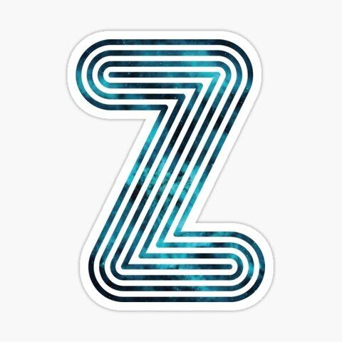 Наклейка Z на футболку галактика