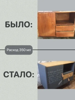 Специальная краска для перекраски мебели Мирабелла Матовая, Шиншилла, 500 мл, быстросохнущая, на водной основе, без запаха, матовое покрытие, темно-серый