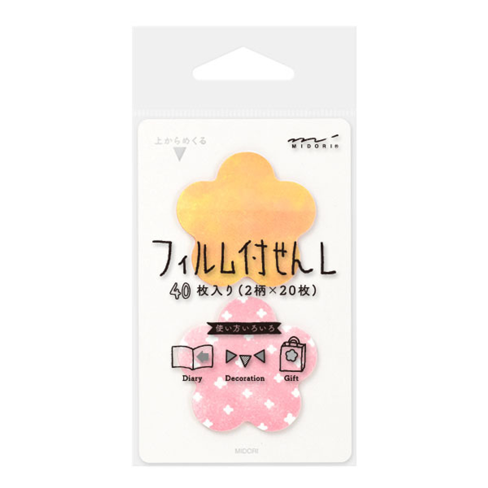 Стикеры Midori Sticky Paper Film L - Flower
