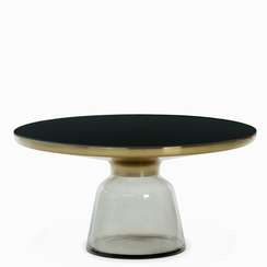 Кофейный стол Vaso Glass Ø75х38 см, серый