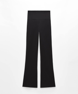 OYSHO Брюки клеш с высокой посадкой Flare Comfortlux High Rise, черный