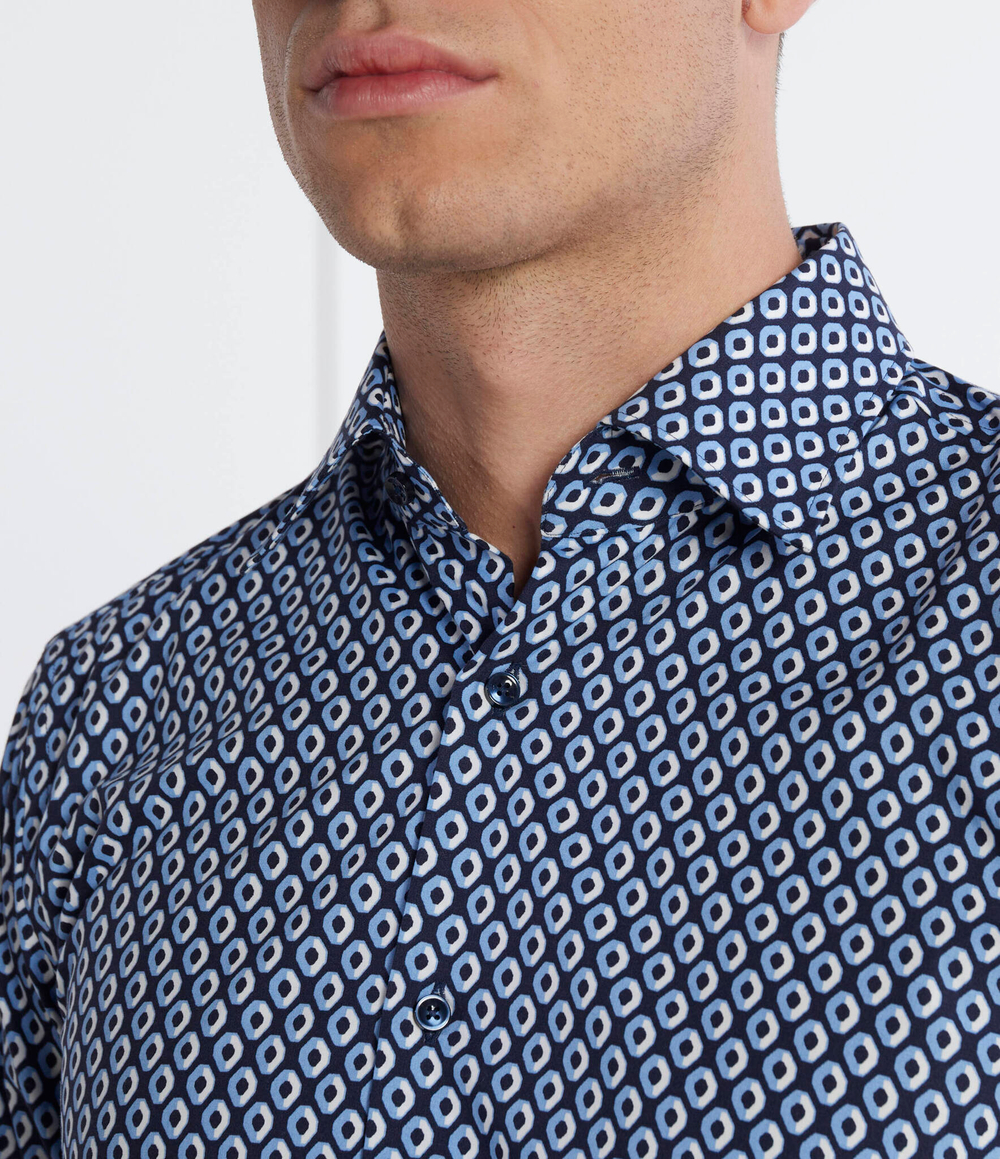 Рубашка H-HANK-kent-C1-214 BOSS BLACK - голубой(50508767)