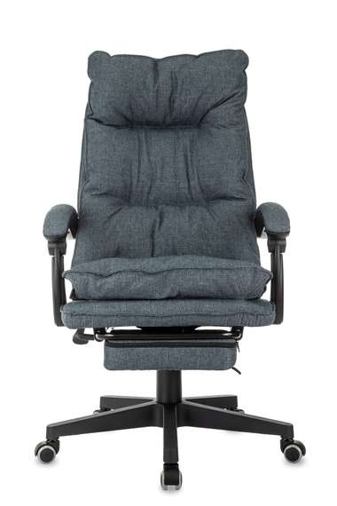 Кресло руководителя Бюрократ CH-820MSG-F синий 38-416 крестов. пластик подст.для ног