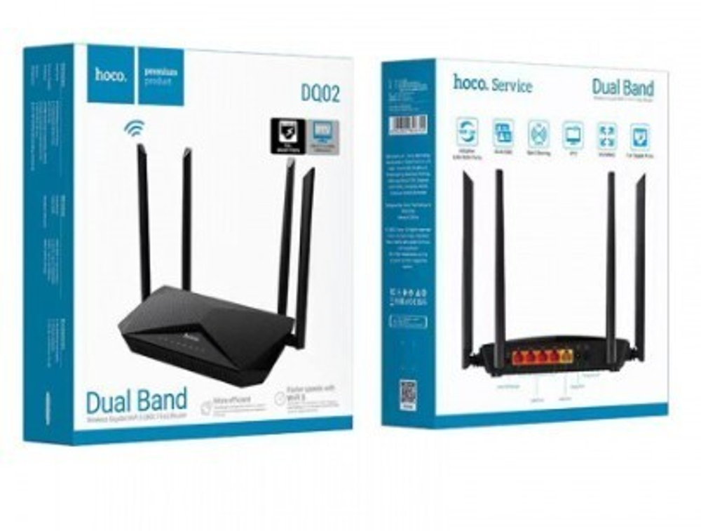 Wi-Fi роутер HOCO DQ02 2-х диапазонный