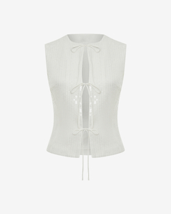 Топ из пайеток на завязках