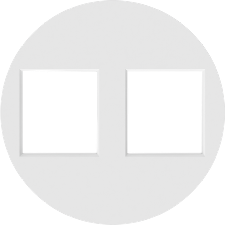 Накладка 2-я для розеток RJ45, TV, SAT,  матовый белый,  серия D16