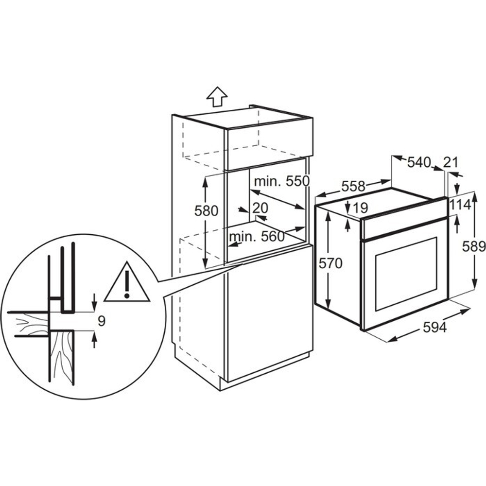 Встраиваемый электрический духовой шкаф Electrolux OKF5C50X