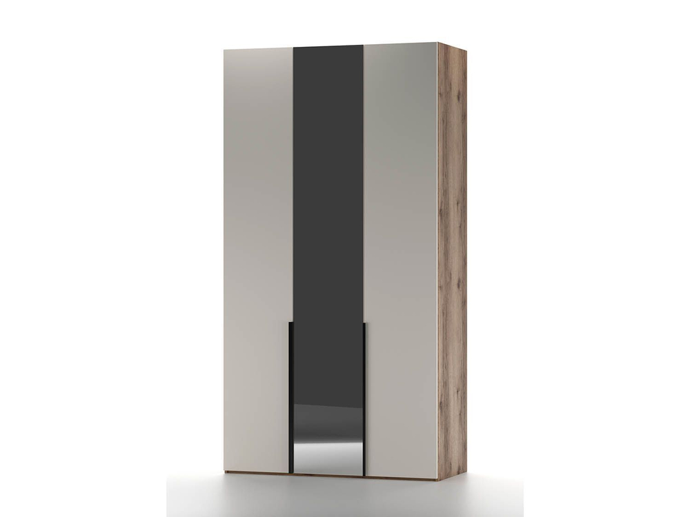 Харди шкаф трехдверный Дуб Делано Темный / Супермат Джелато