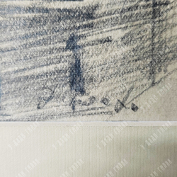 Динес Ю. С. Опрокинутая лодка / Церковь. Саратов. Бумага, карандаш. 1942