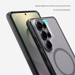 Чехол серый тонированный c MagSafe для Samsung Galaxy S26 Ultra, серия Super Frosted Shield Pro Magnetic (Clear version) от Nillkin