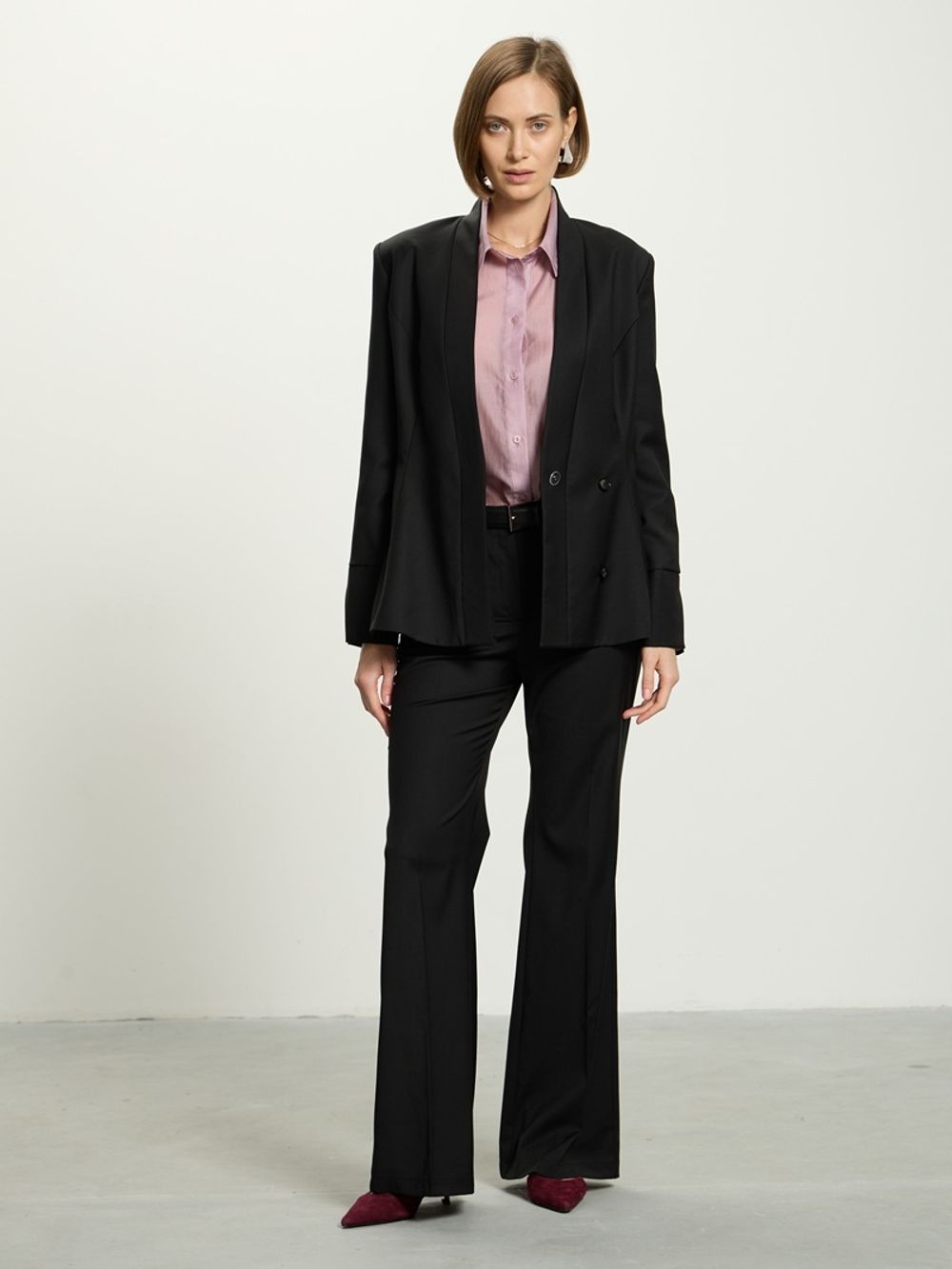 Жакет Каролина черный шерсть