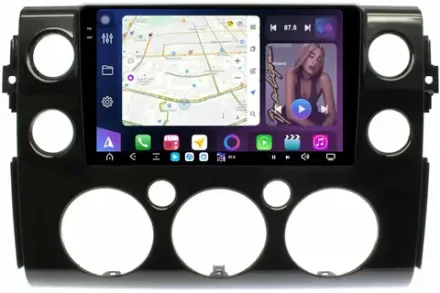 Магнитола для Toyota FJ Cruiser 2005-2022 (рамка черная) - FarCar GX3246M монитор 9.5" 2K QLED на Android 14, TS20, 6+128Гб, CarPlay, 4G SIM-слот
