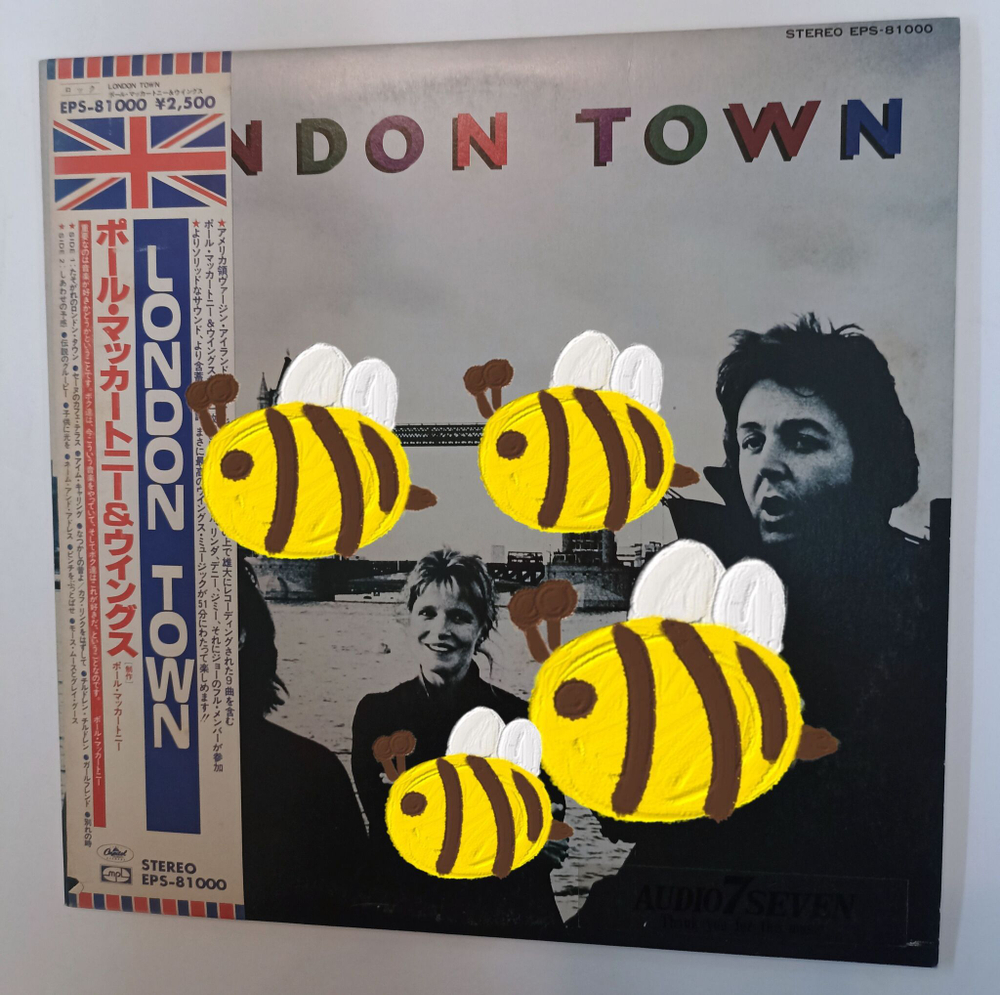 Винтажная виниловая пластинка LP Wings London Town (Japan 1978) (Poster)