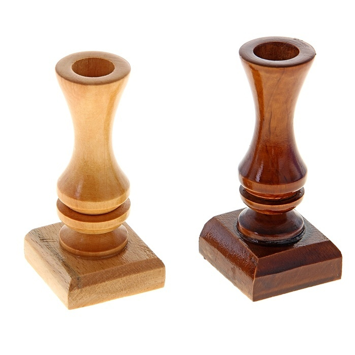 Подсвечник малый, дерево, микс