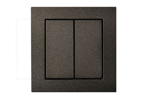 Выключатель Двухклавишный Антрацит IP44 LIREGUS EPSILON