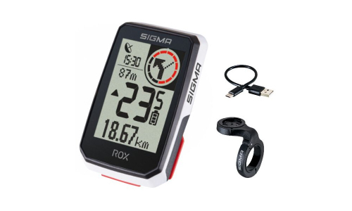 Велокомпьютер ROX 2.0 (White) Top-Mount крепеж на руль, 14 функций, GPS, BLUETOOTH (Android, IOS) белый SIGMA NEW