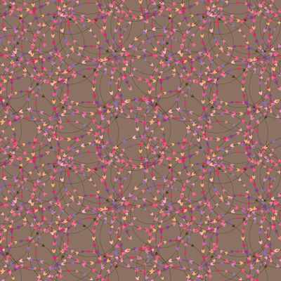 Seamless pattern of circles and  hearts.