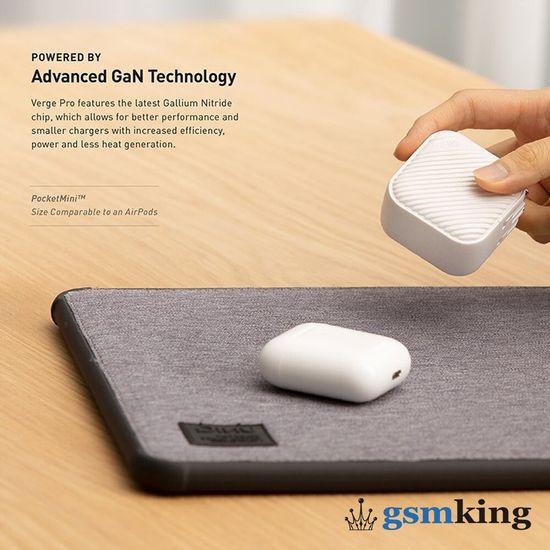 Uniq Verge Pro 66W Gan 2xUSB-C/USB-A White
