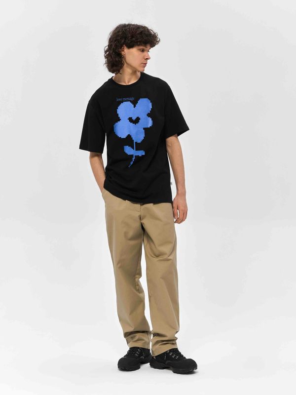 Футболка Love Message плотная мужская черная - фото 2