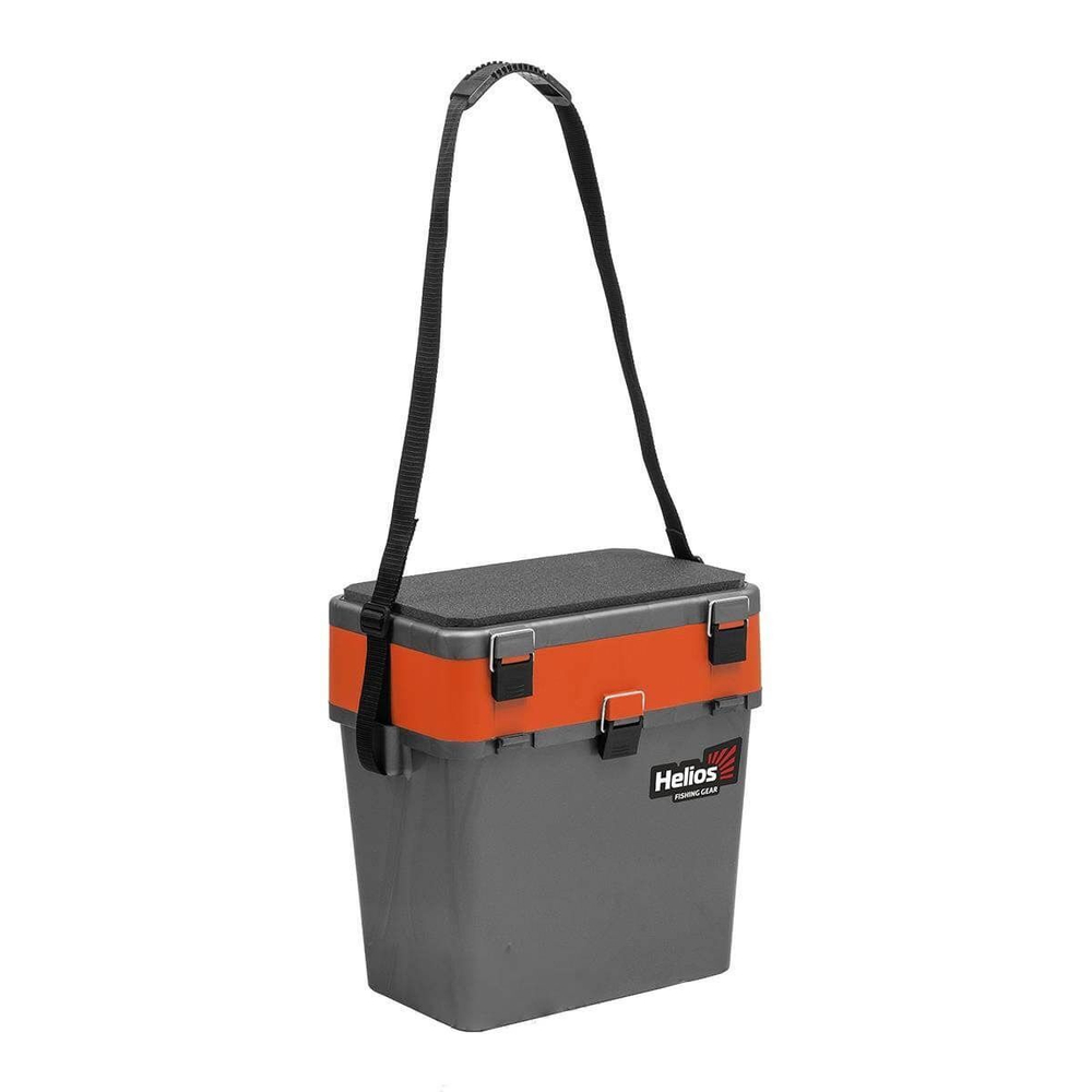 Ящик рыболовный зимний для хранения снастей серый/оранжевый