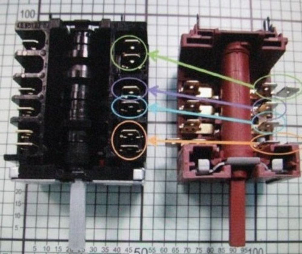 EGO 46.23866.650 Переключатель режимов духовки Hansa (Ханса) - 8002198, 8050043