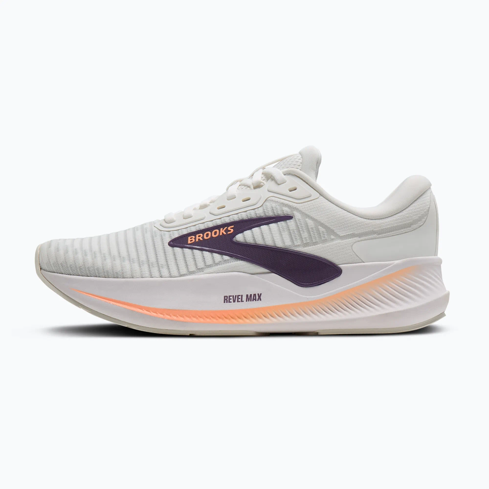 Женские Кроссовки для бега Brooks Revel Max brightwhite/mulledgrape/peach