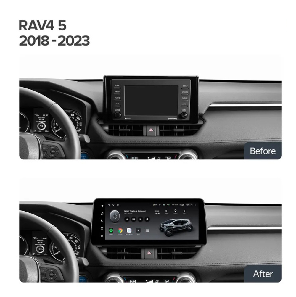 Переходная рамка магнитолы TOYOTA RAV4 5 XA50 2018-2023 12,3 дюймов